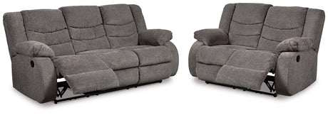 Tulen Gray Reclining Sofa and Loveseat - Ornate Home