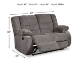 Tulen Gray Reclining Sofa and Loveseat - Ornate Home