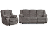Tulen Gray Reclining Sofa and Recliner (Online Special Price) - Ornate Home
