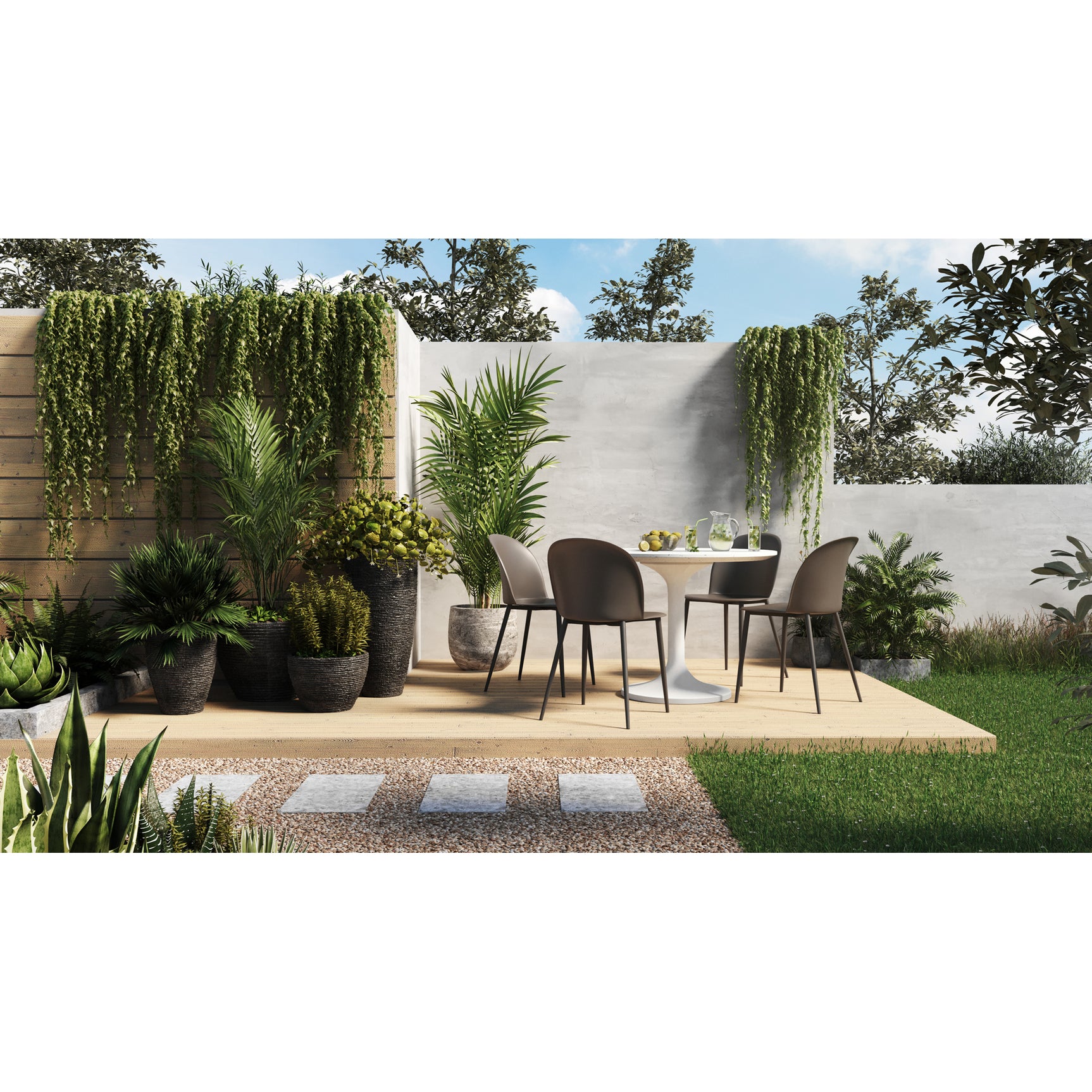 Tuli Light Grey Café Table - Ornate Home
