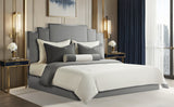Tulip Chrome/Gray King Lift Up Storage Bed