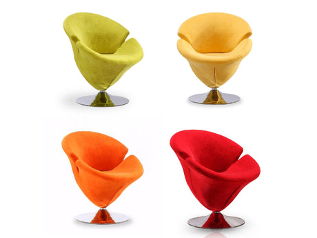 Tulip Swivel Accent Chair (set of 4) in Multi Color - Ornate Home