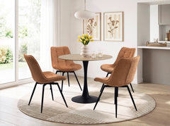 Tulipana Brown Side Chair (Set of 2) - Ornate Home