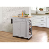 Tullarick Natural & Gray Kitchen Cart - Ornate Home