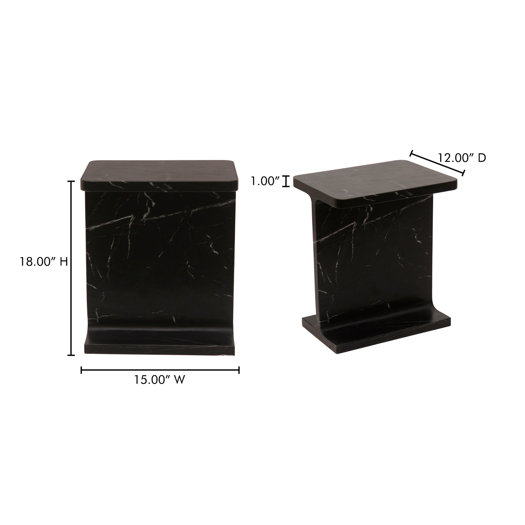 Tullia Black Accent Table - Ornate Home