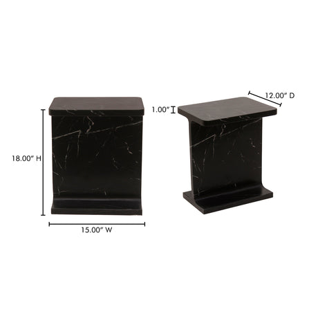 Tullia Black Accent Table - Ornate Home