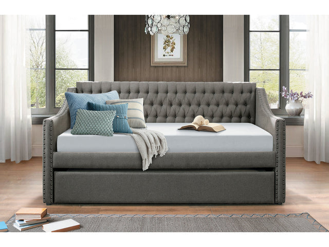 Tulney Dark Gray Daybed with Trundle - Ornate Home