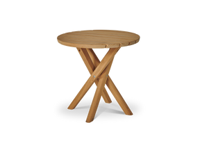 Tulum Round Teak Outdoor Side Table - Ornate Home
