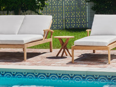 Tulum Round Teak Outdoor Side Table - Ornate Home