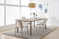 Tulum Stone Top Dining Table with Bronze Metal Base - Ornate Home