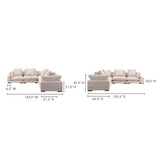 Tumble Cappuccino Classic L Shaped Modular Sectional - Ornate Home