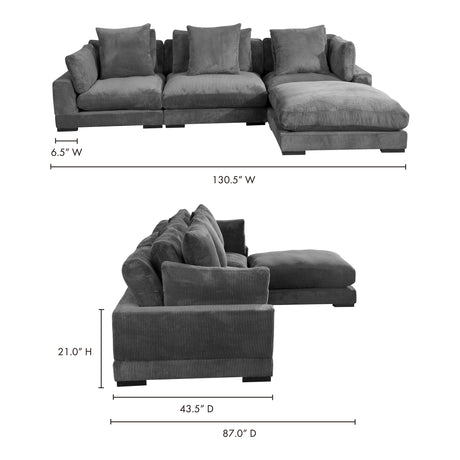 Tumble Grey Lounge Modular Sectional - Ornate Home