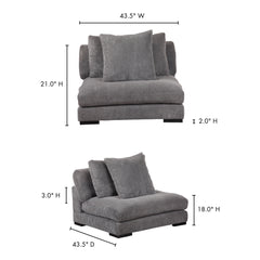 Tumble Grey Slipper Chair - Ornate Home