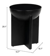Tume Black Side Table - Ornate Home
