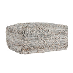 Tundra Gray Multi 24"x24"x12" Performance Pouf - Ornate Home