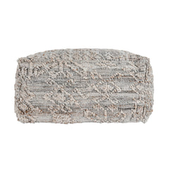 Tundra Gray Multi 24"x24"x12" Performance Pouf - Ornate Home