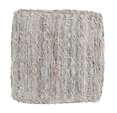 Tundra Gray Multi 24"x24"x12" Performance Pouf - Ornate Home
