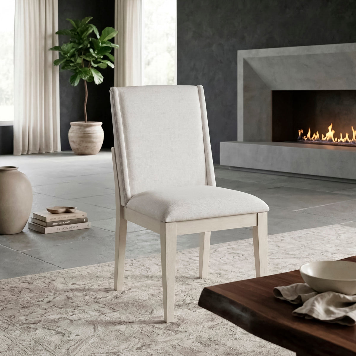 Tundra White Side Chair - Ornate Home