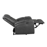 Turbo Gray Power Reclining Chair - Ornate Home