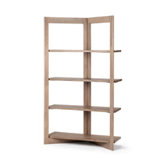 Turnbull Light Brown Wood Four Shelf Shelving Unit - Ornate Home
