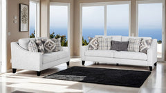 Turnham White Loveseat - Ornate Home