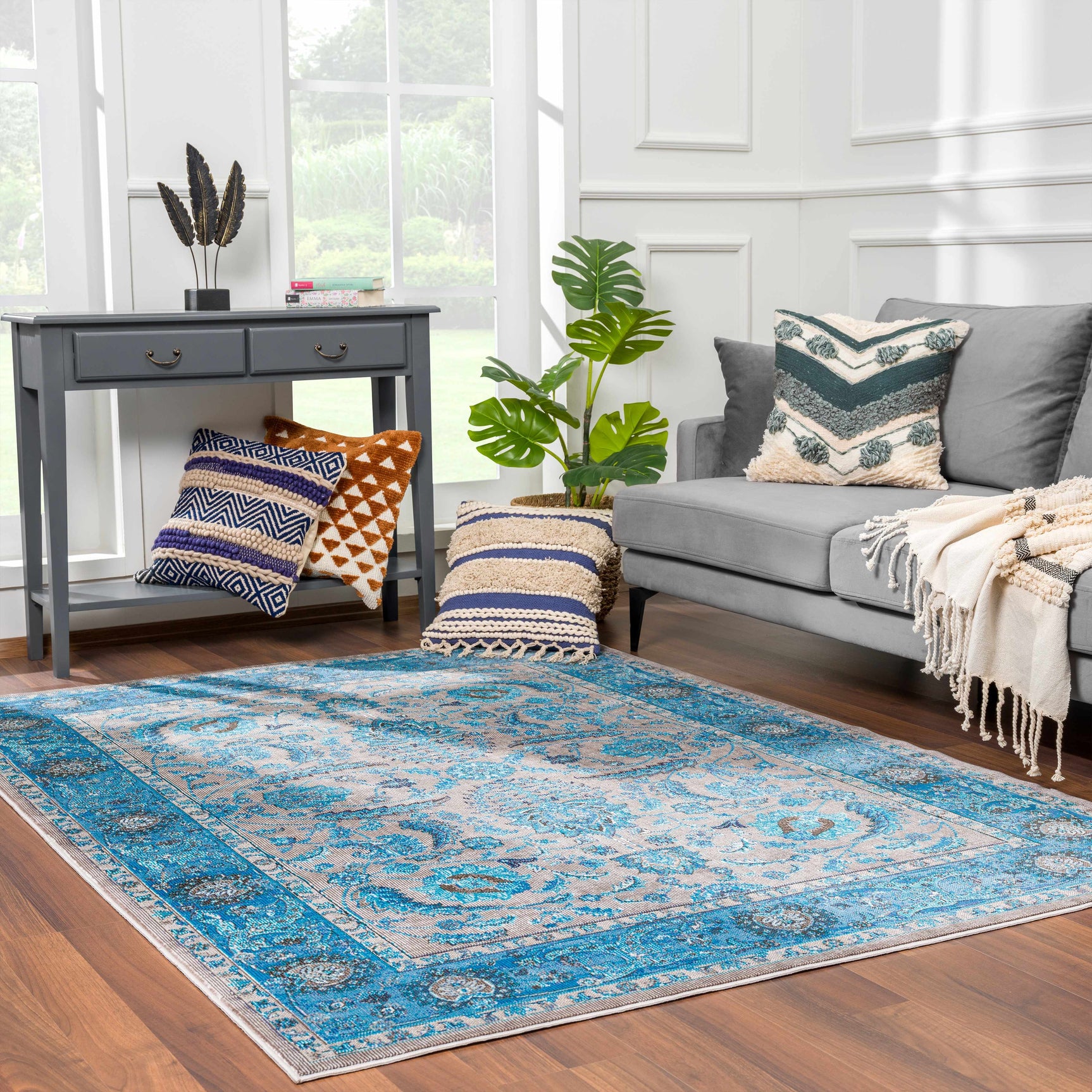 Turquoise Rug MRD4705 - Limited Edition - Ornate Home