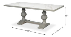 Tuscan Atelier Grey Dining Table - Ornate Home