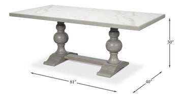 Tuscan Atelier Grey Dining Table - Ornate Home