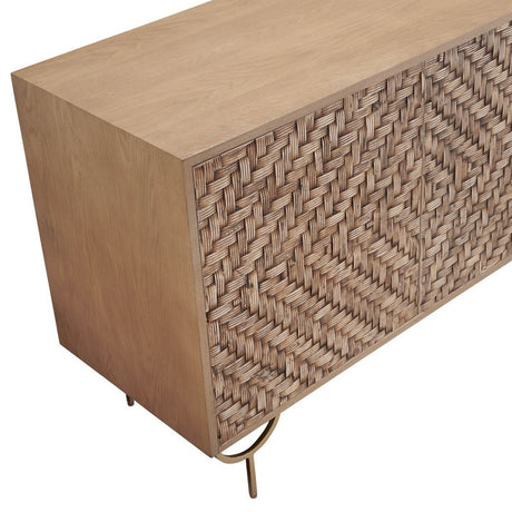 Tuscany Brown Four-Door Sideboard - Ornate Home