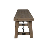 Tuscany Distressed Brown Dining Bench - Ornate Home