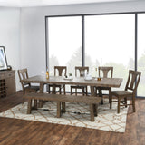 Tuscany Distressed Brown Dining Bench - Ornate Home