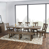 Tuscany Distressed Brown Extendable Dining Table - Ornate Home