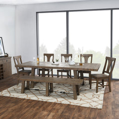 Tuscany Distressed Brown Extendable Dining Table - Ornate Home