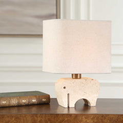 Tusk Brown Travertine Accent Lamp - Ornate Home