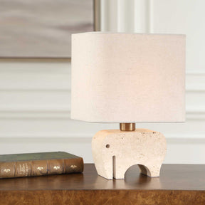 Tusk Brown Travertine Accent Lamp - Ornate Home