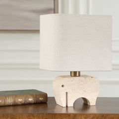 Tusk Brown Travertine Accent Lamp - Ornate Home