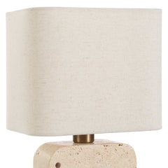 Tusk Brown Travertine Accent Lamp - Ornate Home