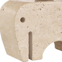 Tusk Brown Travertine Accent Lamp - Ornate Home