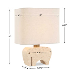 Tusk Brown Travertine Accent Lamp - Ornate Home