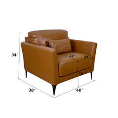 Tussio Tan Chair w/Pillow - Ornate Home