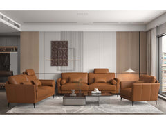Tussio Tan Loveseat  w/5 Pillows - Ornate Home