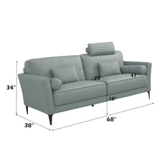 Tussio Watery Loveseat  w/5 Pillows - Ornate Home