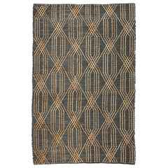 Tustin Blue Charcoal/Natural Rug - Ornate Home