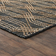 Tustin Blue Charcoal/Natural Rug - Ornate Home