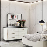 Tuxedo Black Dresser & Mirror - Ornate Home