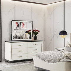 Tuxedo Black Dresser & Mirror - Ornate Home
