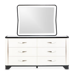 Tuxedo Black Dresser & Mirror - Ornate Home