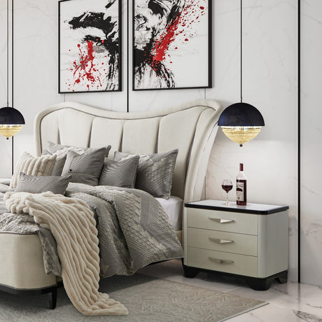 Tuxedo Black Nightstand - Ornate Home