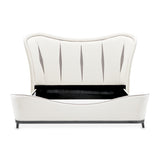 Tuxedo Black/Salt Eastern King Upholstered Bed - Ornate Home