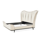 Tuxedo Black/Salt Eastern King Upholstered Bed - Ornate Home